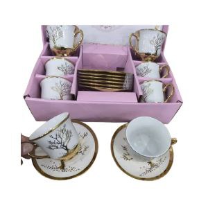 Kit Xícaras 160ml de Chá e café com 12 peças de Cerâmica Top