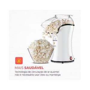 Pipoqueira elétrica com bico direcionador 1200 watts branco- PopFlix – Mondial