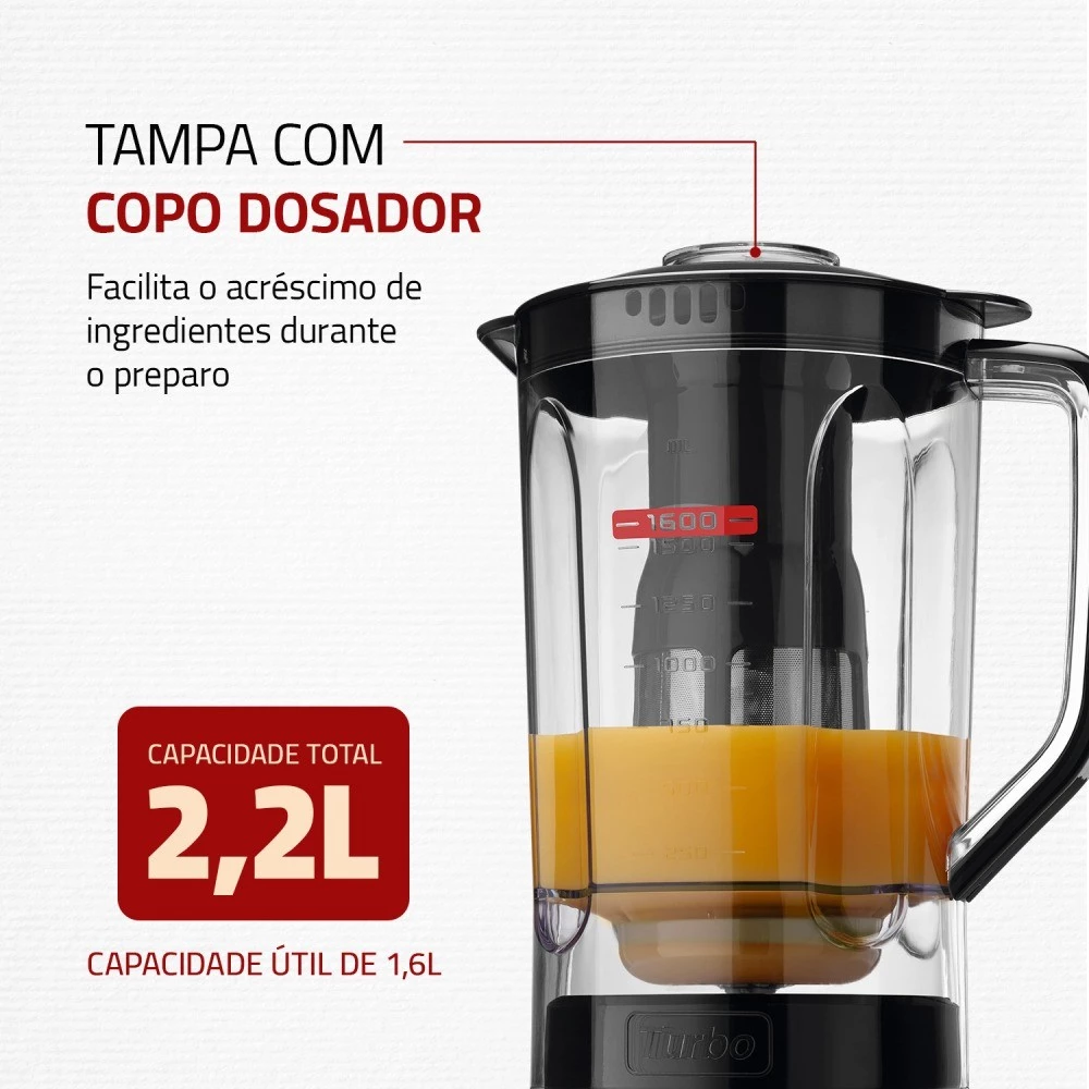 Liquidificador 3 velocidades 550W Turbo Power - L-99-FB - Mondial - Imagem 2