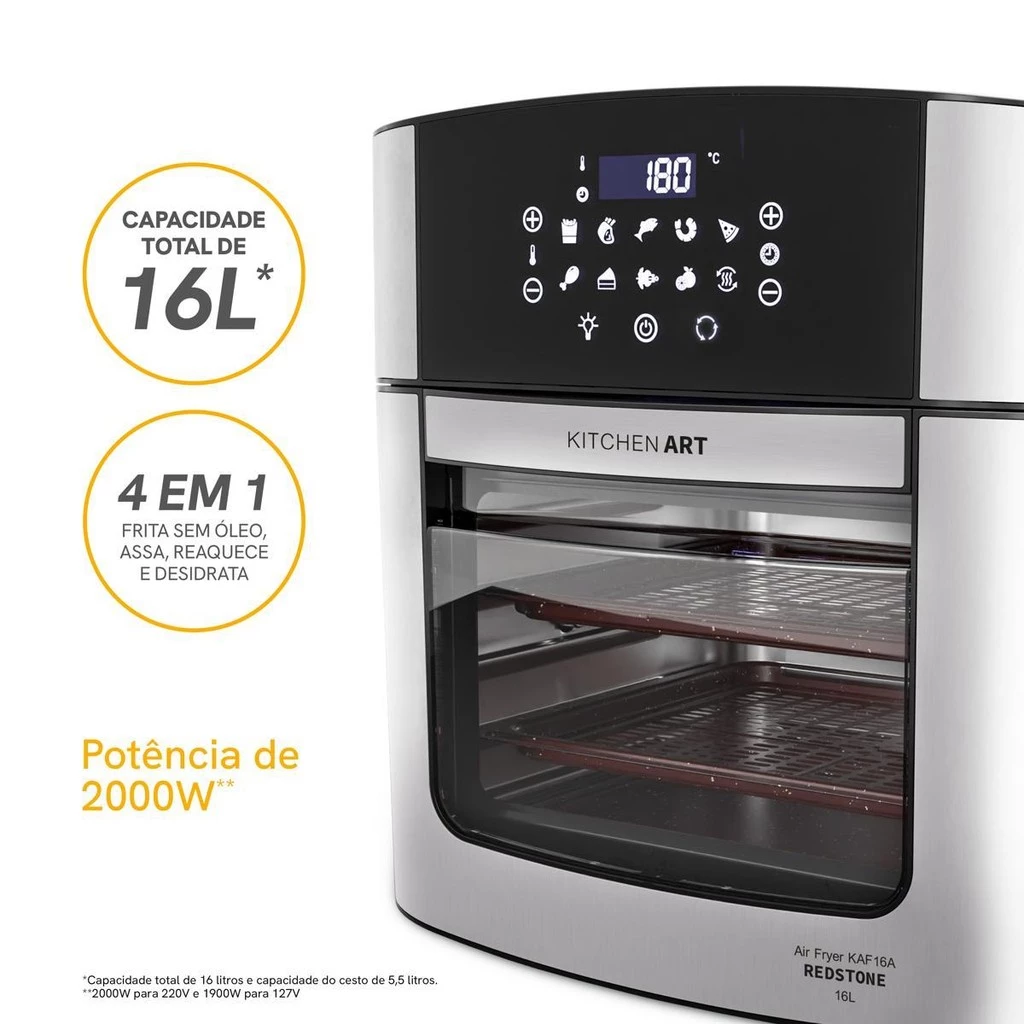 Air Fryer Kitchen Art 16L 4 em 1 com Espeto Rotisserie KAF16A - Imagem 3