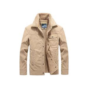 Jaqueta Bomber De Sarja Forrada Slim Fit Importada Frio