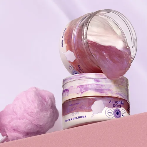 O Boticário Creme Duo Desodorante Hidratante Corporal Cuide-se Bem Doces Delírios Algodão Doce 200g