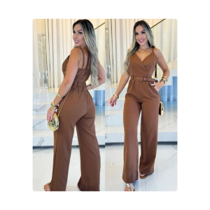 Macacão Longo Feminino Alfaiataria Premium Pantalona Social